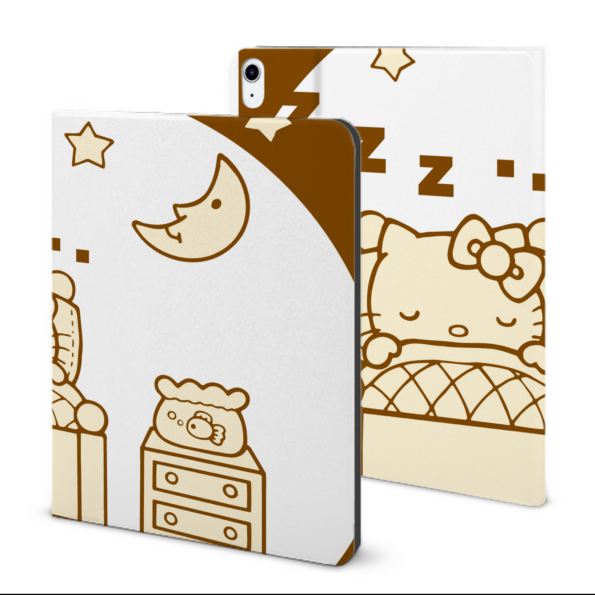 （画像用） Hello Kitty ハローキティ IPad ケース ブック型 PUレザー TPU 耐衝撃 軽量 薄型 ペン収納なし 全面保護 IPad 各モデル対応